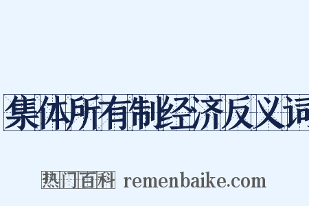 集体所有制经济反义词是什么意思的图片